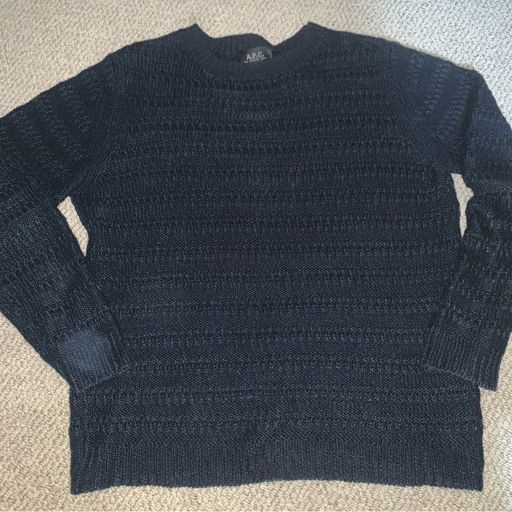 APC Men’s Sweater, Sz Small Linen Chunky - Picture 2 of 8